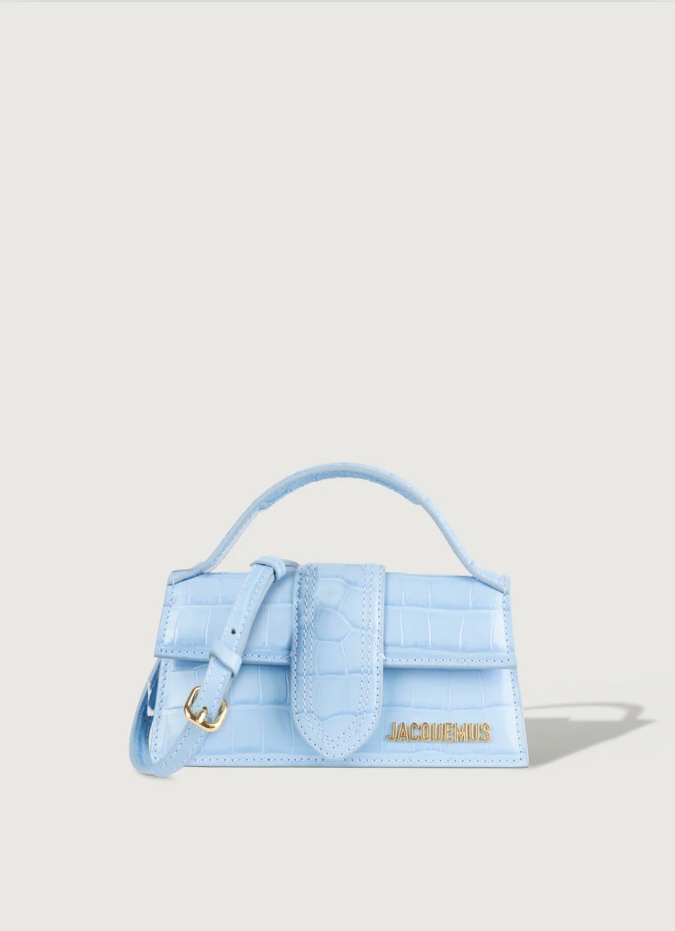 Jacquemus Bambino Croco Light Blue