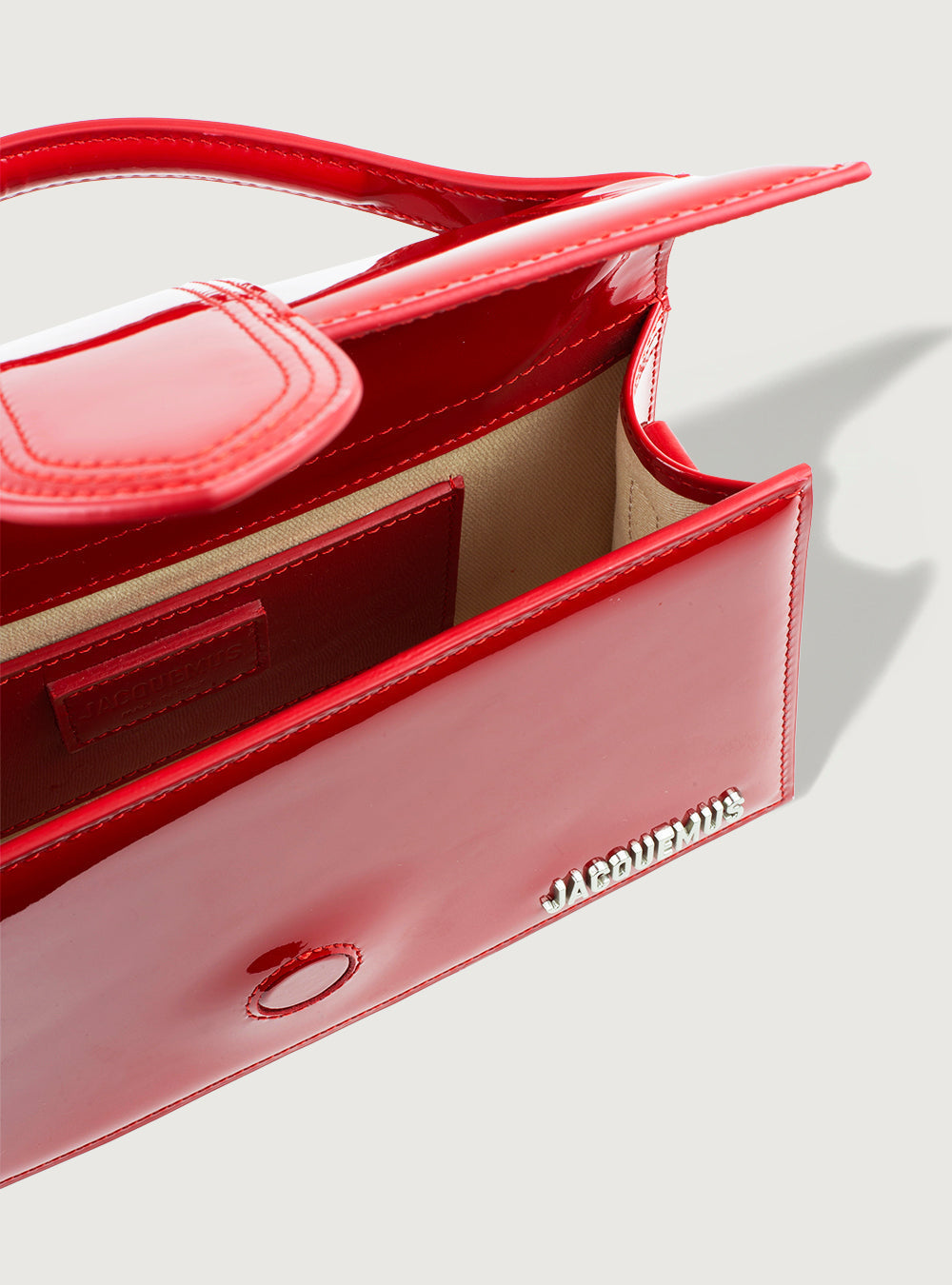 Jacquemus Grand Bambino Silver Red