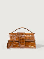 Jacquemus Grand Bambino Croco Light Brown