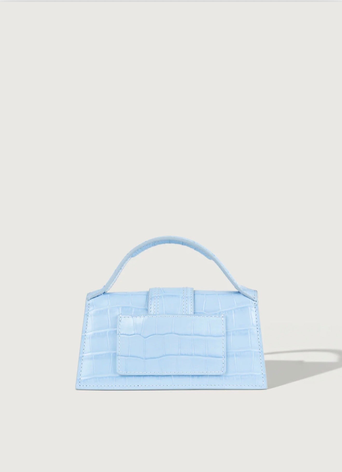 Jacquemus Bambino Croco Light Blue