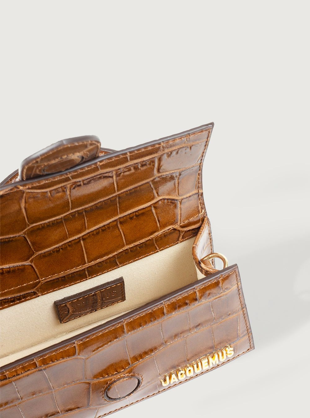 Jacquemus Bambino Croco Light Brown