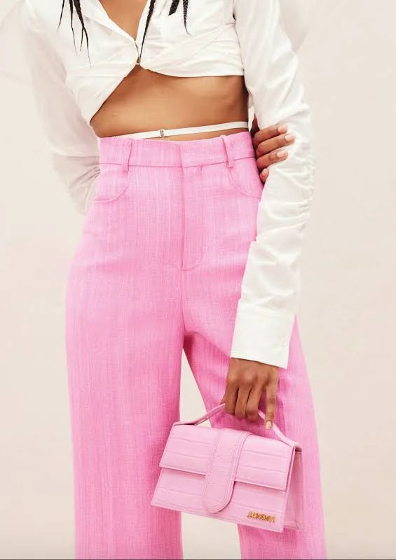 Jacquemus Grand Bambino Croco Pink