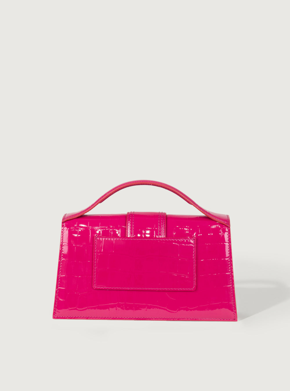 Jacquemus Grand Bambino Croco Fucsia