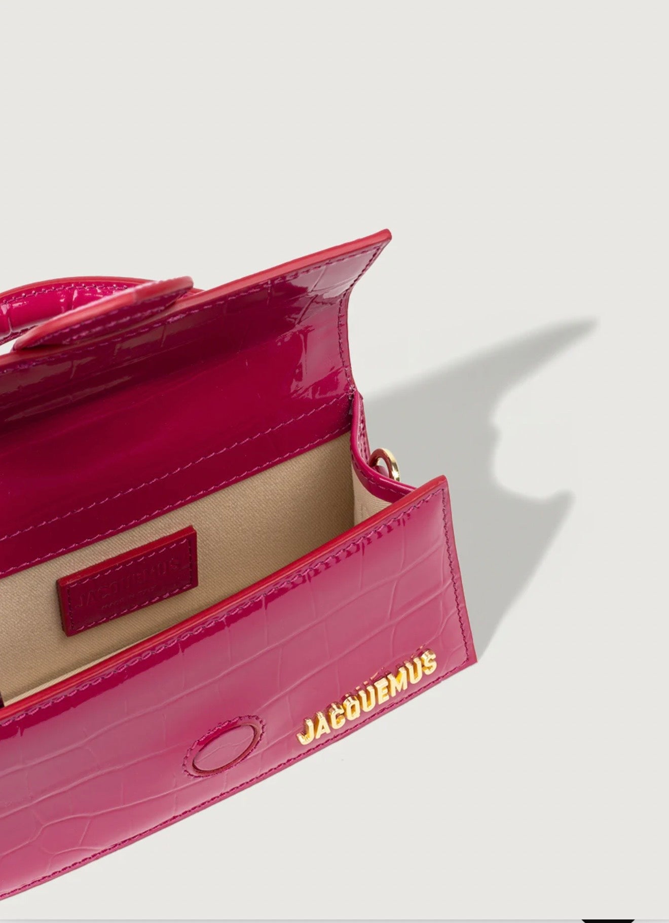 Jacquemus Bambino Croco Fucsia