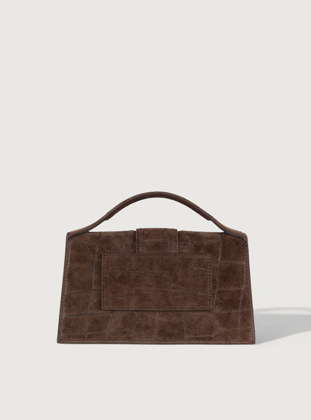 Jacquemus Grand Bambino Croco Soft Brown