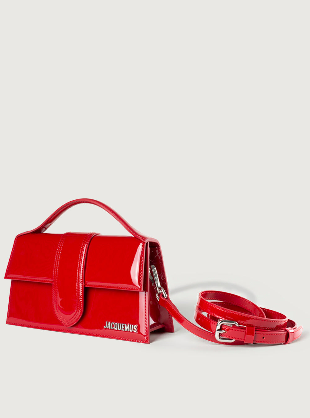 Jacquemus Grand Bambino Silver Red