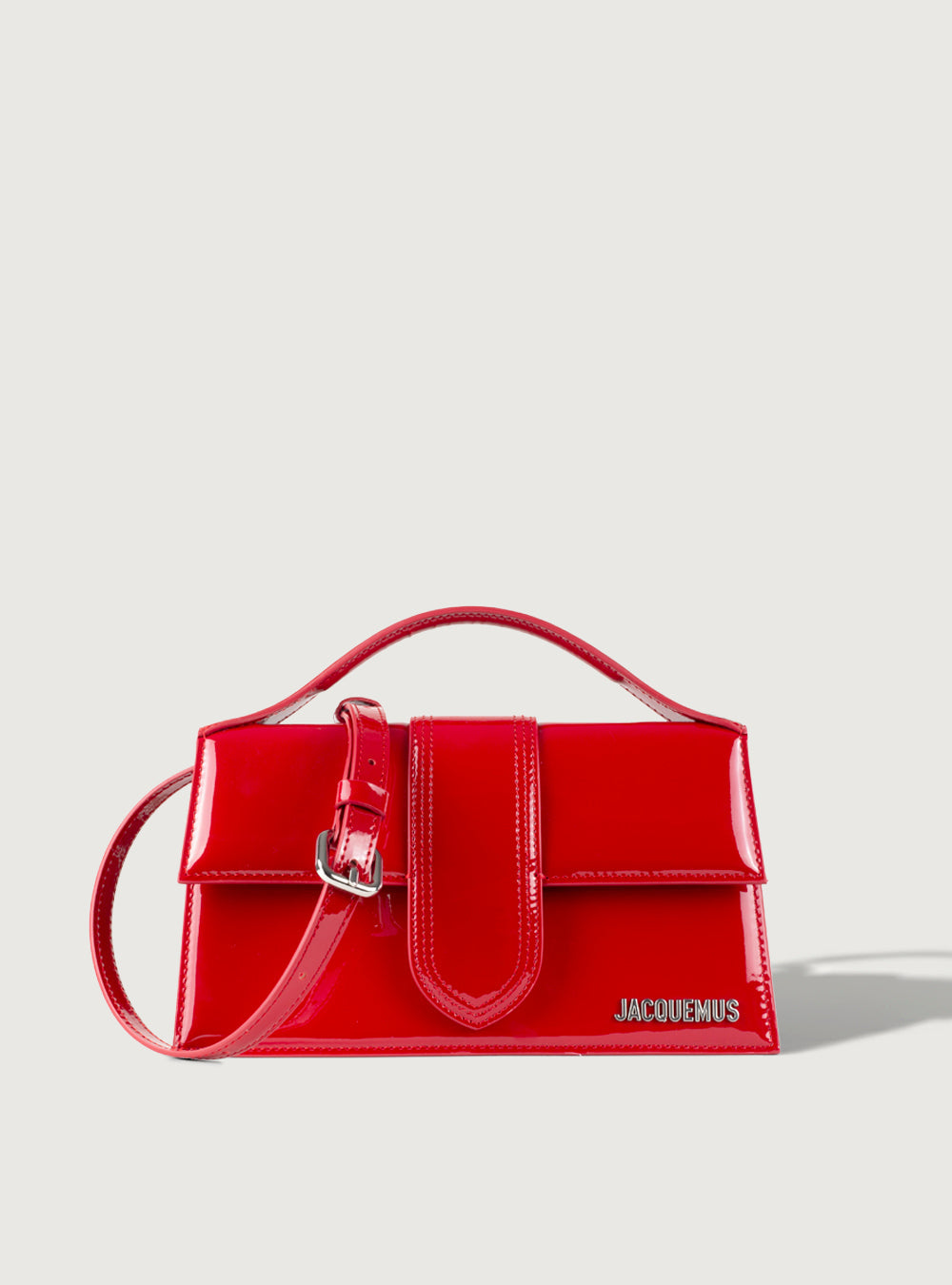 Jacquemus Grand Bambino Silver Red