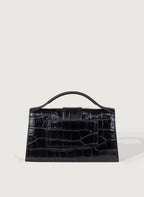 Jacquemus Grand Bambino Croco Black