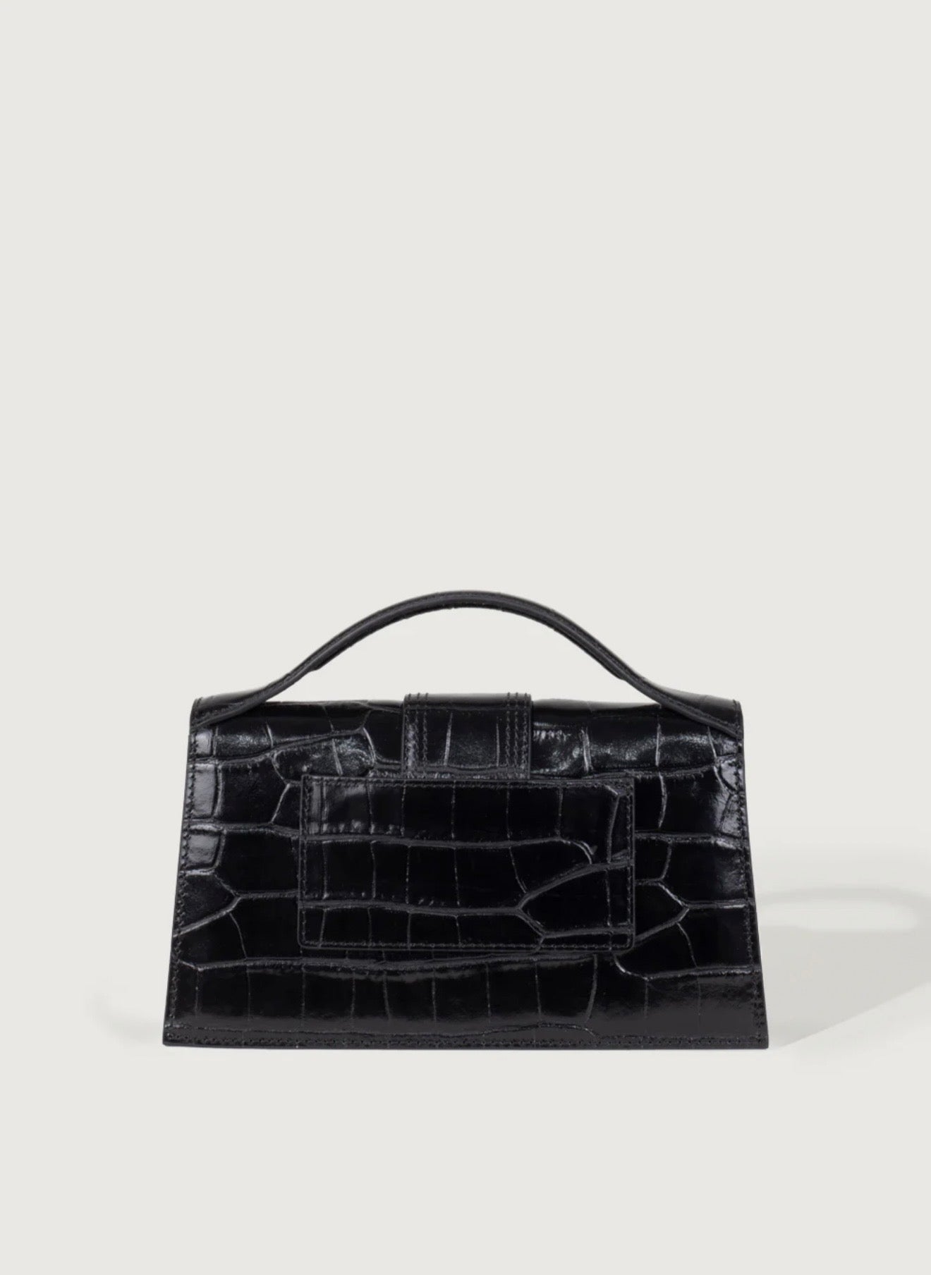 Jacquemus Grand Bambino Croco Black