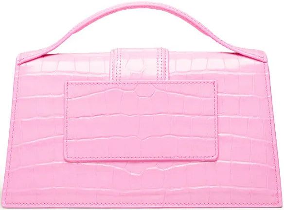 Jacquemus Grand Bambino Croco Pink