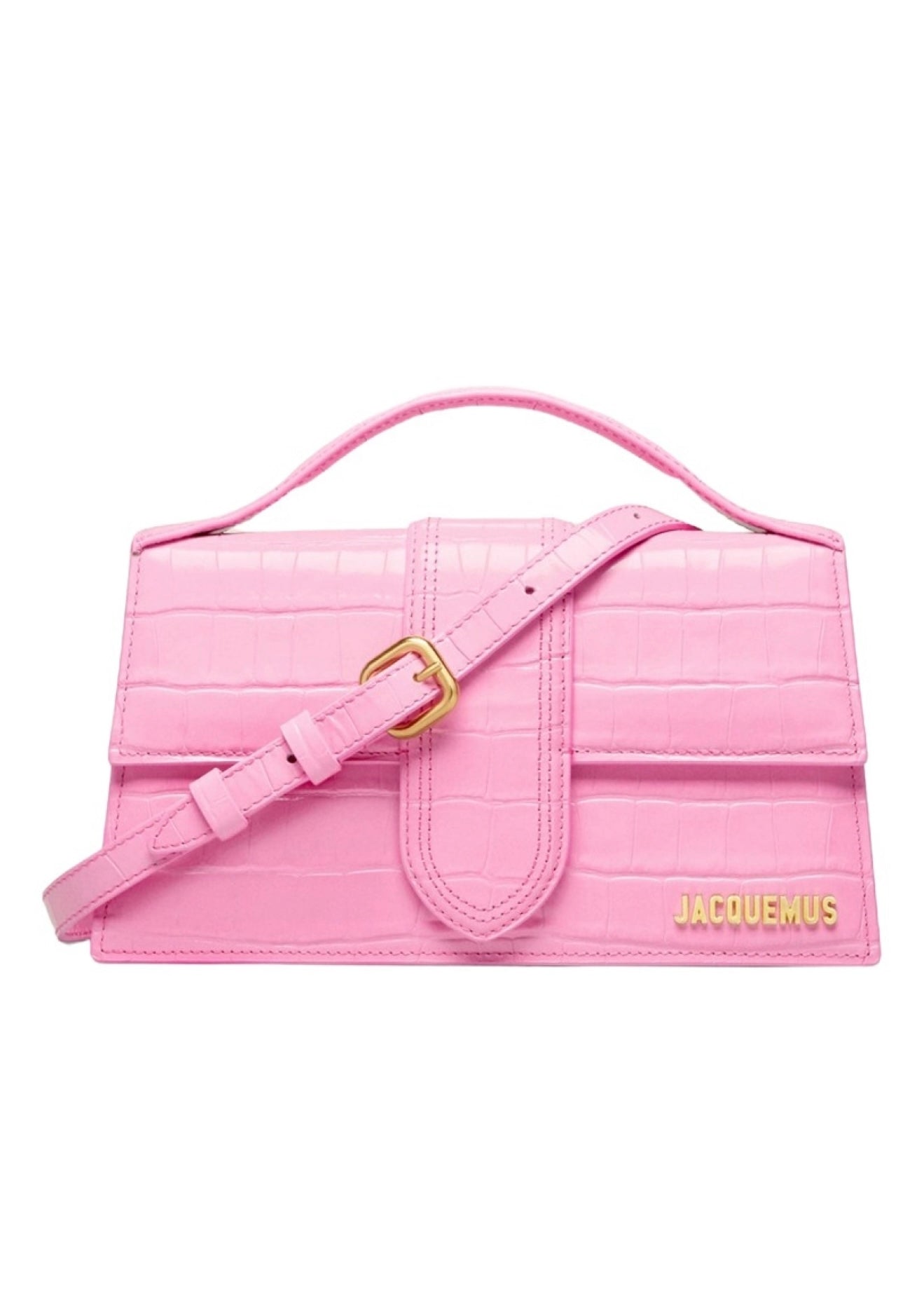 Jacquemus Grand Bambino Croco Pink