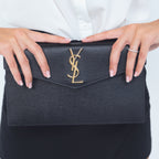 Pochette Uptown Grain de Poudre Embossed Leather